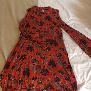 Mock Neck Cold Shoulder Dress